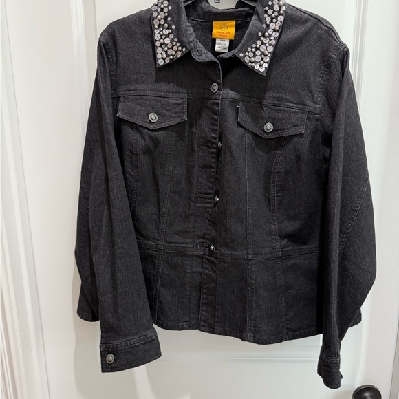 Ruby Rd. Jackets & Blazers - MAKE AN OFFER! Ruby Rd Black Jean Jacket and Pant Set